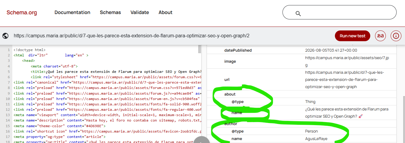 Validación schema.org